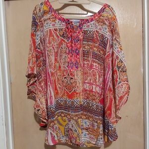 Valerie Stevens Multicolor Paisley Blouse